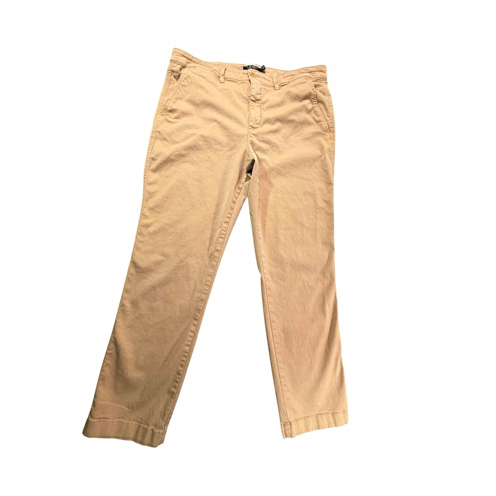 Lauren Ralph Lauren Tan Khaki Chino Pants Womens 14 Straight Leg Twill Trousers